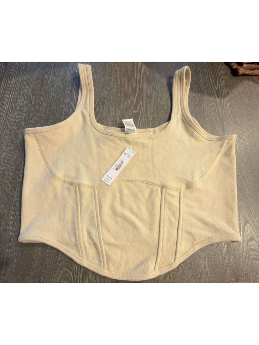 Victoria's Secret PINK Tan The Cinched Piqué Corset Top Size XXL